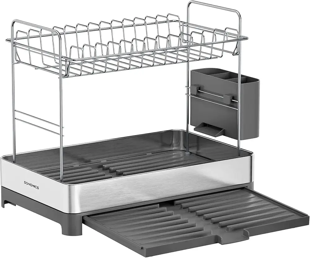 حامل أواني مقاوم للصدأ لأدوات المائدة والسكاكين والملاعق والشوك 