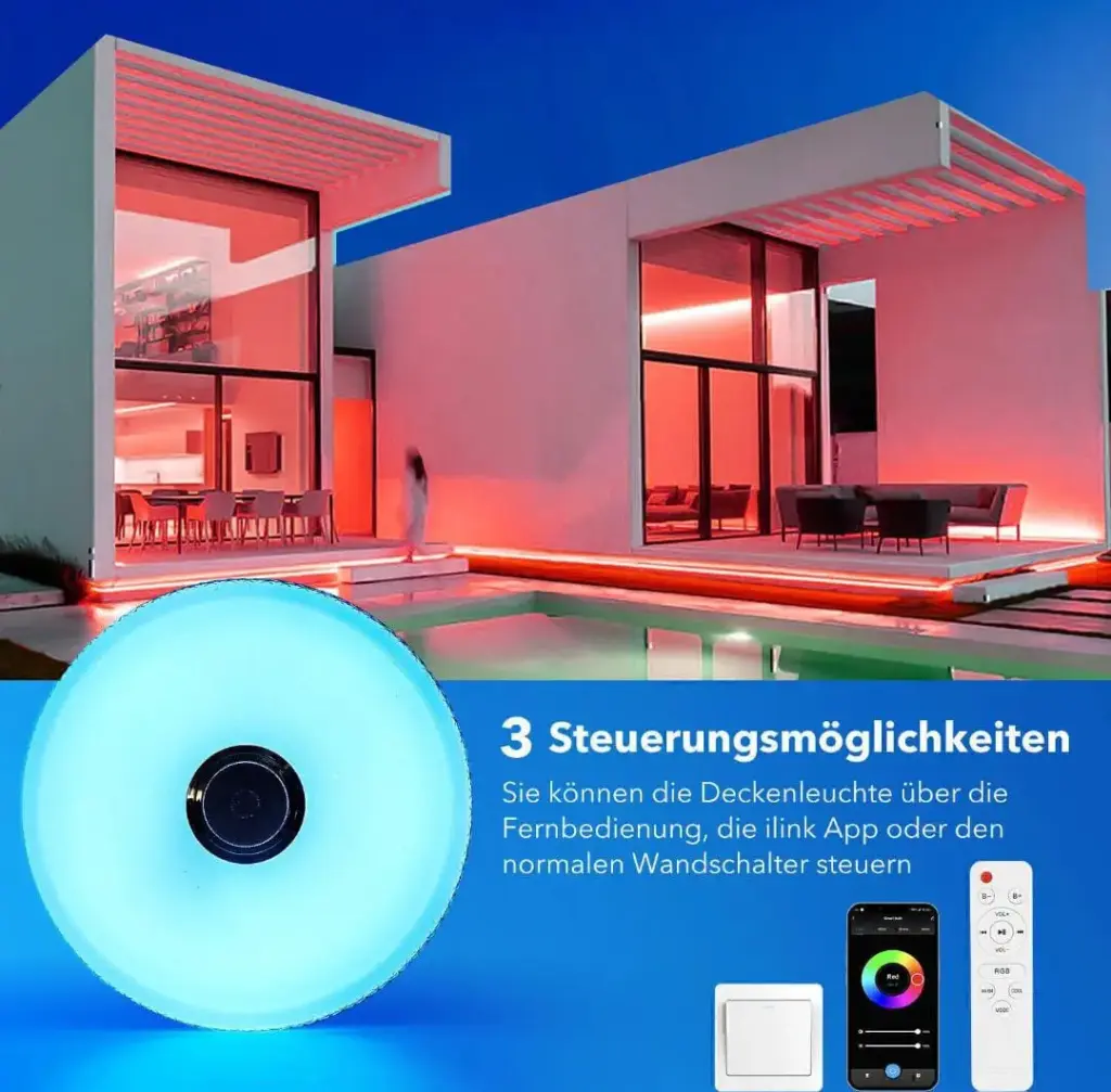 60W LED Deckenlampe licht rgb dimmbar 40cm