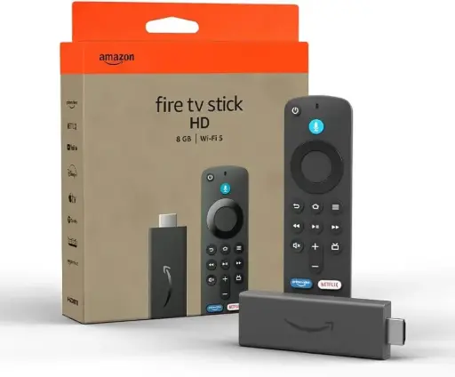 Amazon Fire TV Stick HD (Newest gen), free and live TV, Alexa Voice Remote, smart home controls, HD streaming