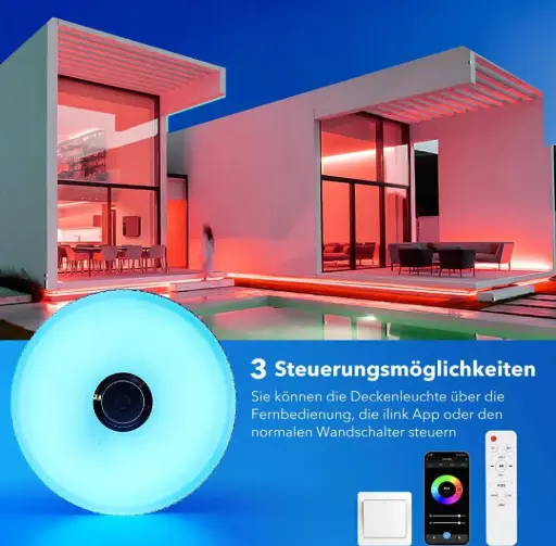 60W LED Deckenlampe licht rgb dimmbar 40cm